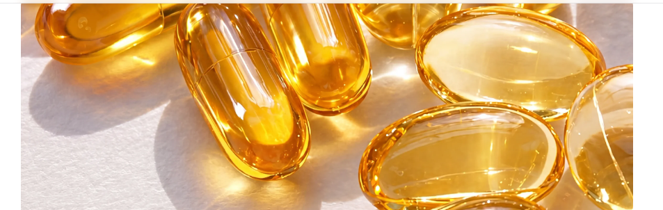 Softgel and capsule supplements photographed in daylight